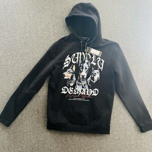 NWT! Supply & Demand Brooker Graphic Men's Hooded Sweatshirt Black MEDIUM